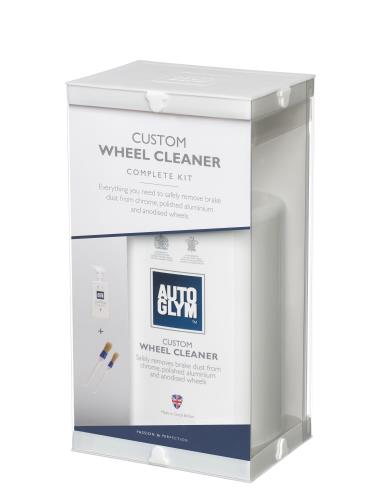 Autoglym 1 Litre Custom Wheel Cleaner Complete Kit (Inc 2 Brushes) CWCKIT - Custom Wheel Cleaner Complete Kit Angle Left_HighRes-large.jpg